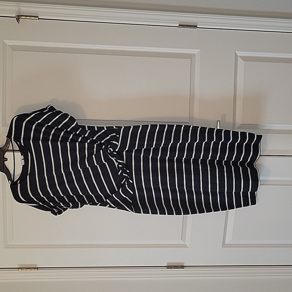 Gap Striped Knit Dress| Size XL|Navy&White